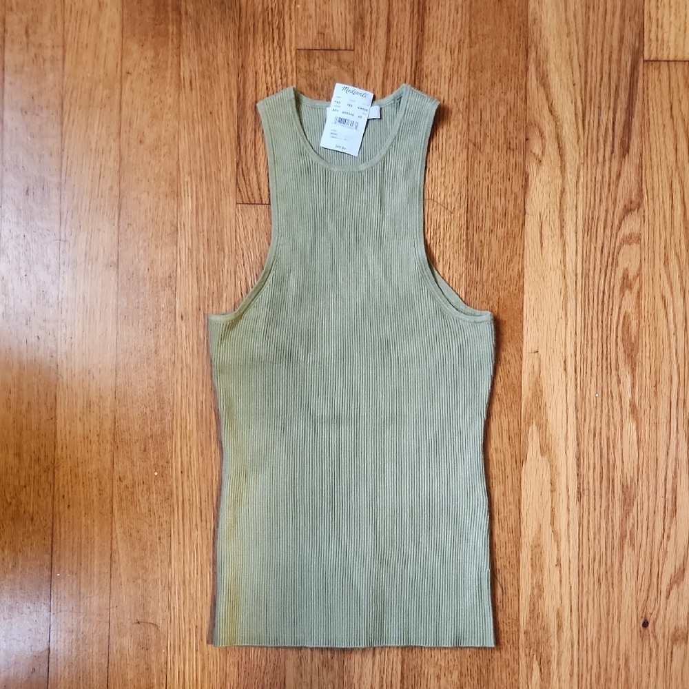 Madewell NWT, Olive Ribbed Tank Top